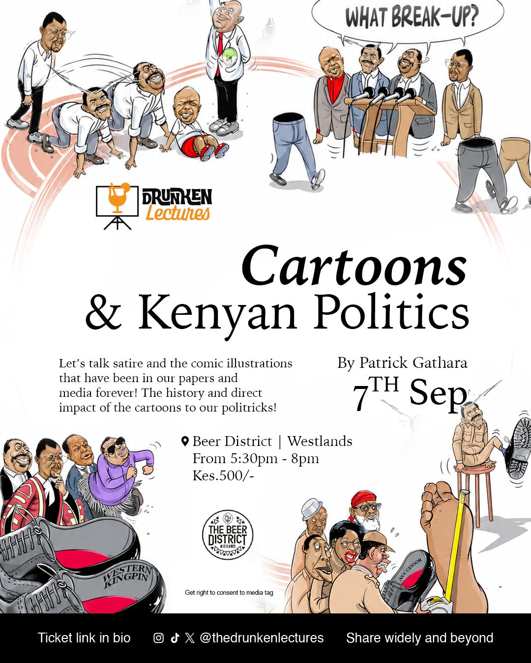 Drunken Lectures : Cartoons and Kenyan Politics