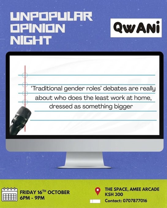 Qwani: Unpopular Opinion Night
